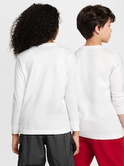 Nike White Sportswear Long Sleeve T-Shirt - Image 4 of 6