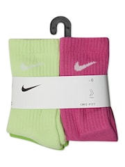 Multi Neons - Pack de 6 calcetines tobilleros para niños pequeños Performance de Nike - Imagen 3 de 3
