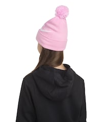 Nike Pink Swoosh Pom Beanie and Gloves Set - Image 2 of 9