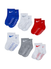 Nike Blue Infant Colour Pop Ankle Socks 6 Pack - Image 1 of 7