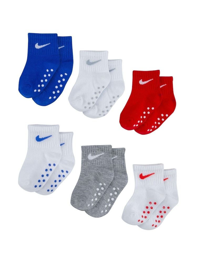 Nike Blue Infant Colour Pop Ankle Socks 6 Pack - Image 1 of 7