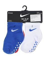 Nike Blue Infant Colour Pop Ankle Socks 6 Pack - Image 4 of 7