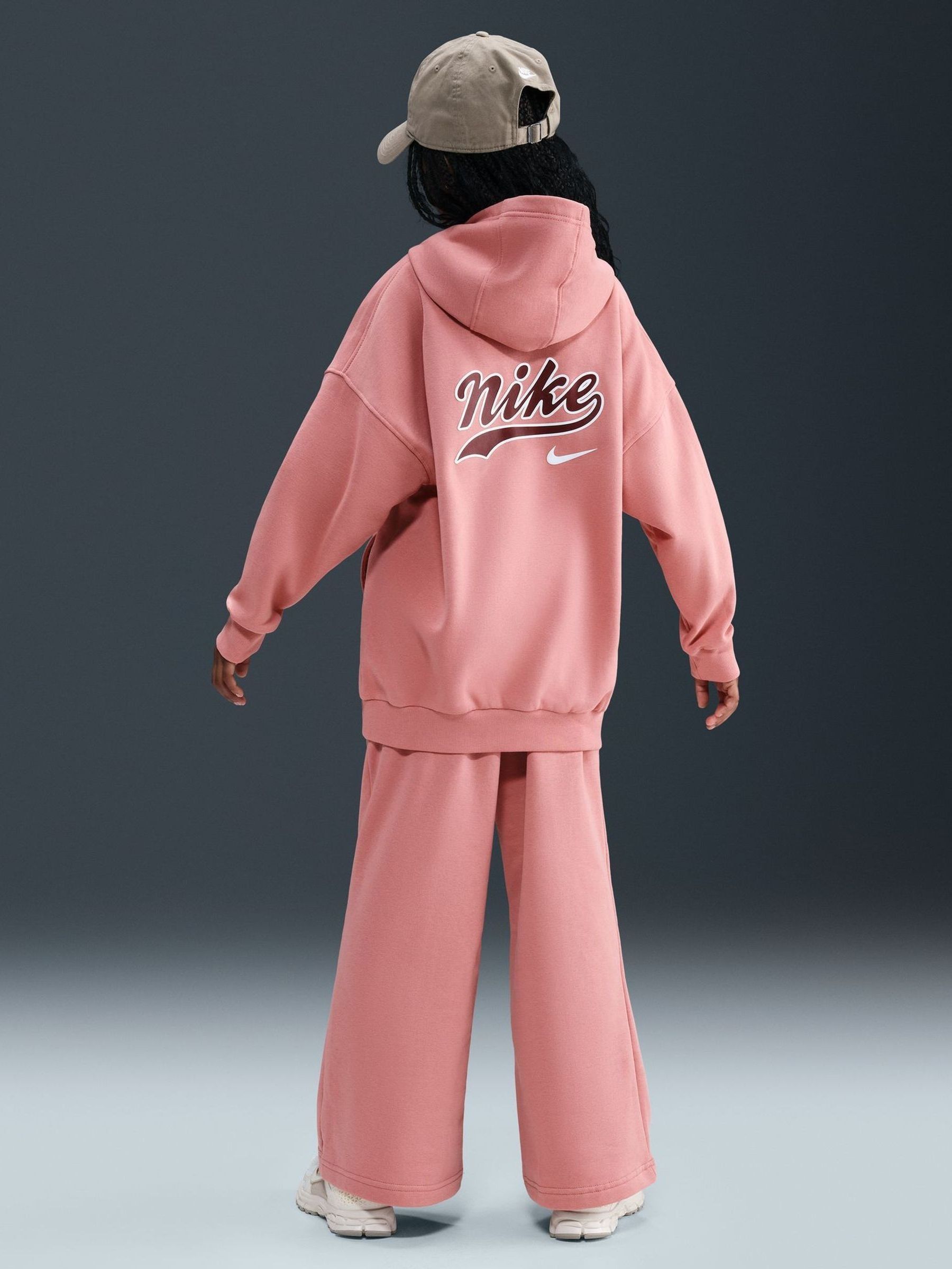 pink nike jogger set