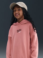 Nike Pink Oversized Overhead Hoodie - Image 4 of 5