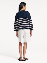 Weekend MaxMara Blue Pinide Striped Jumper - Image 2 of 5