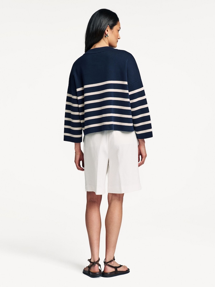 Weekend MaxMara Blue Pinide Striped Jumper - Image 2 of 5