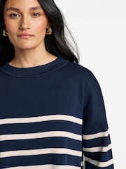 Weekend MaxMara Blue Pinide Striped Jumper - Image 5 of 5