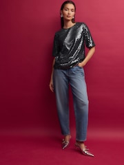 Pewter Sequin T-Shirt - Image 2 of 7