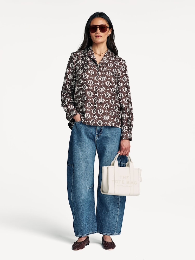 Weekend MaxMara Brown Oncia Printed Blouse - Image 2 of 5