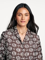 Weekend MaxMara Brown Oncia Printed Blouse - Image 5 of 5