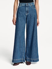 Weekend MaxMara Blue Vega Wide Leg Jeans - Image 3 of 6
