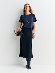 Weekend MaxMara Blue Gilbert Blouse - Image 2 of 4