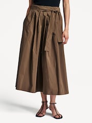 Weekend MaxMara Brown Zarda Pleated Skirt - Image 1 of 5