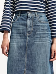 Weekend MaxMara Blue Zarelia Denim Midi Skirt - Image 3 of 5