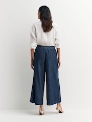 Weekend MaxMara Blue Lubiana Wide Leg Trousers - Image 3 of 5