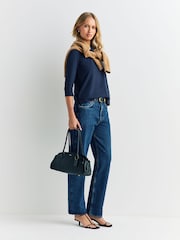Weekend MaxMara Blue Multia Long Sleeve T-Shirt - Image 4 of 5