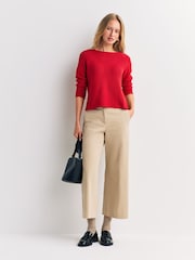Weekend MaxMara Red Addotto Crop Sleeve Jumper - Image 1 of 5