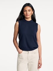 Weekend MaxMara Blue Nazione Knit Tank - Image 1 of 5