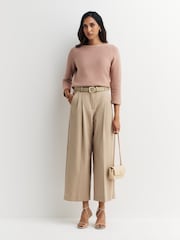 Weekend MaxMara Brown Addotto Crop Sleeve Jumper - Image 2 of 5