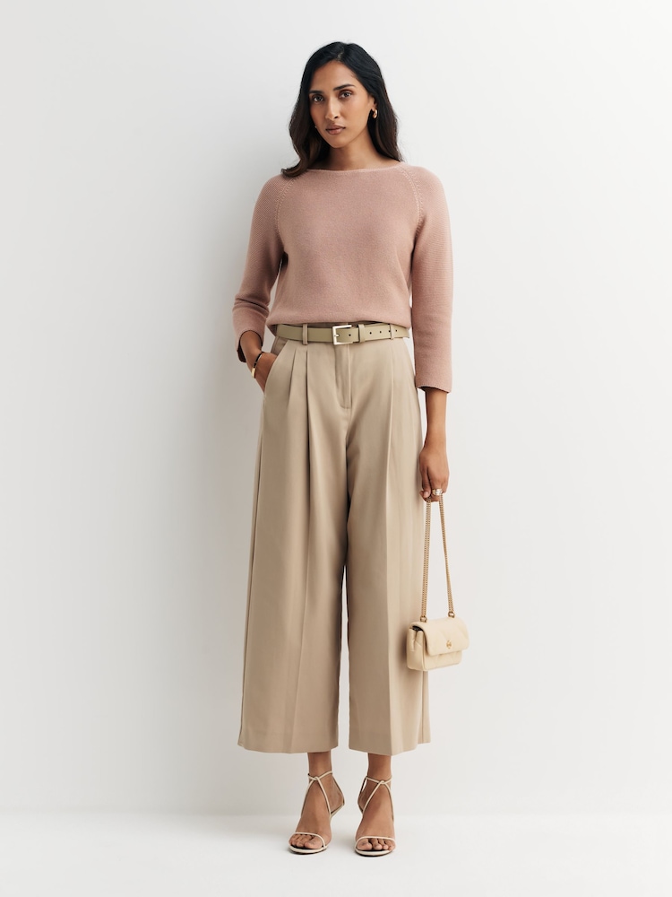 Weekend MaxMara Brown Addotto Crop Sleeve Jumper - Image 2 of 5