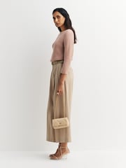 Weekend MaxMara Brown Addotto Crop Sleeve Jumper - Image 3 of 5