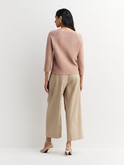 Weekend MaxMara Brown Addotto Crop Sleeve Jumper - Image 4 of 5