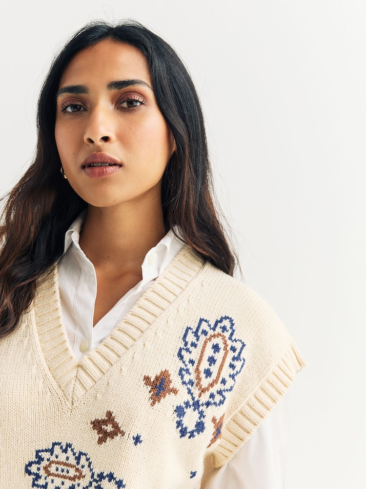 Weekend MaxMara Cream Crusca Tank Jumper - Image 5 of 5