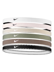 Nike Black/Green Flex Classic Headbands 6 Pack - Image 1 of 1
