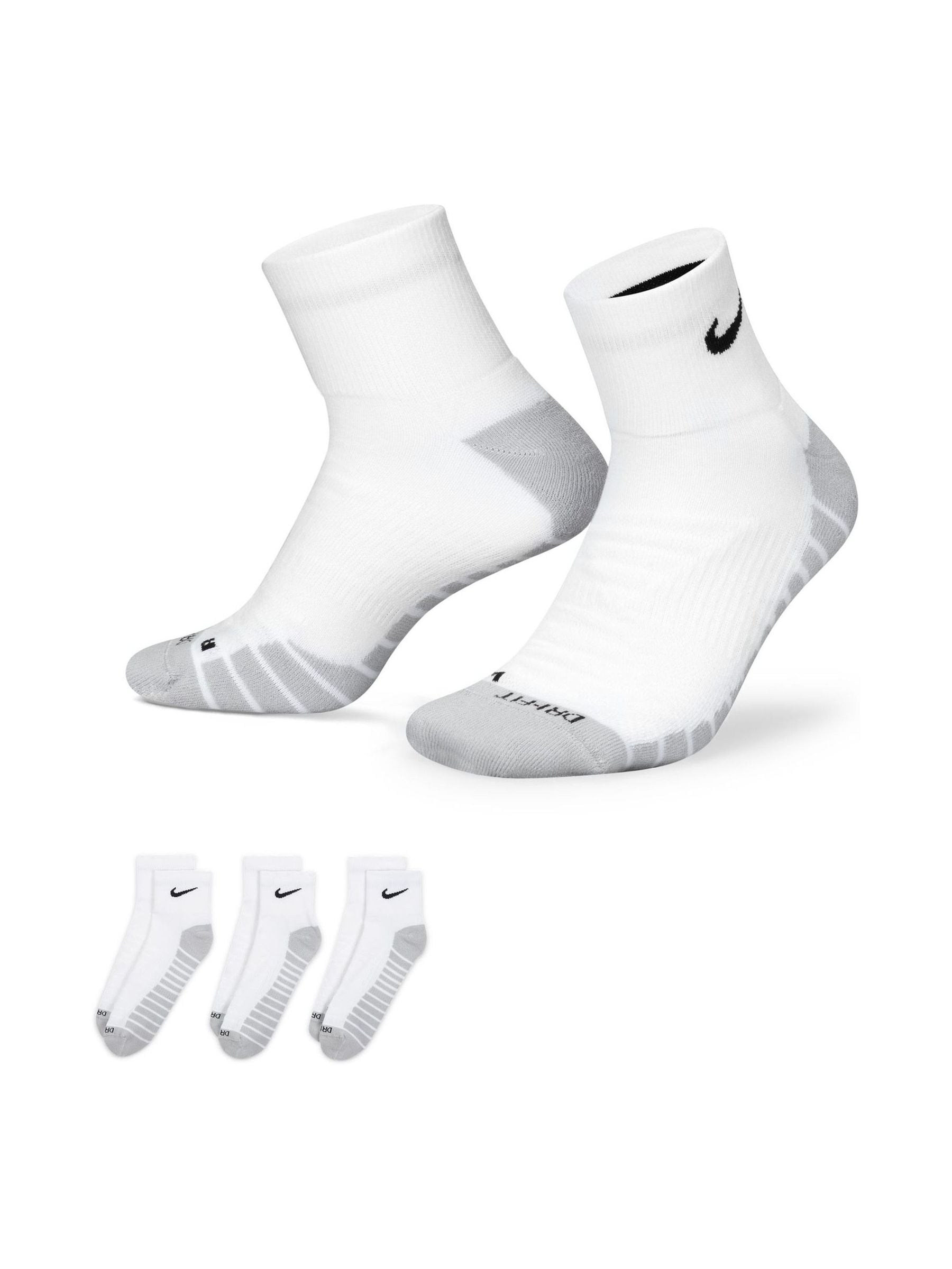 nike dri fit ankle socks white