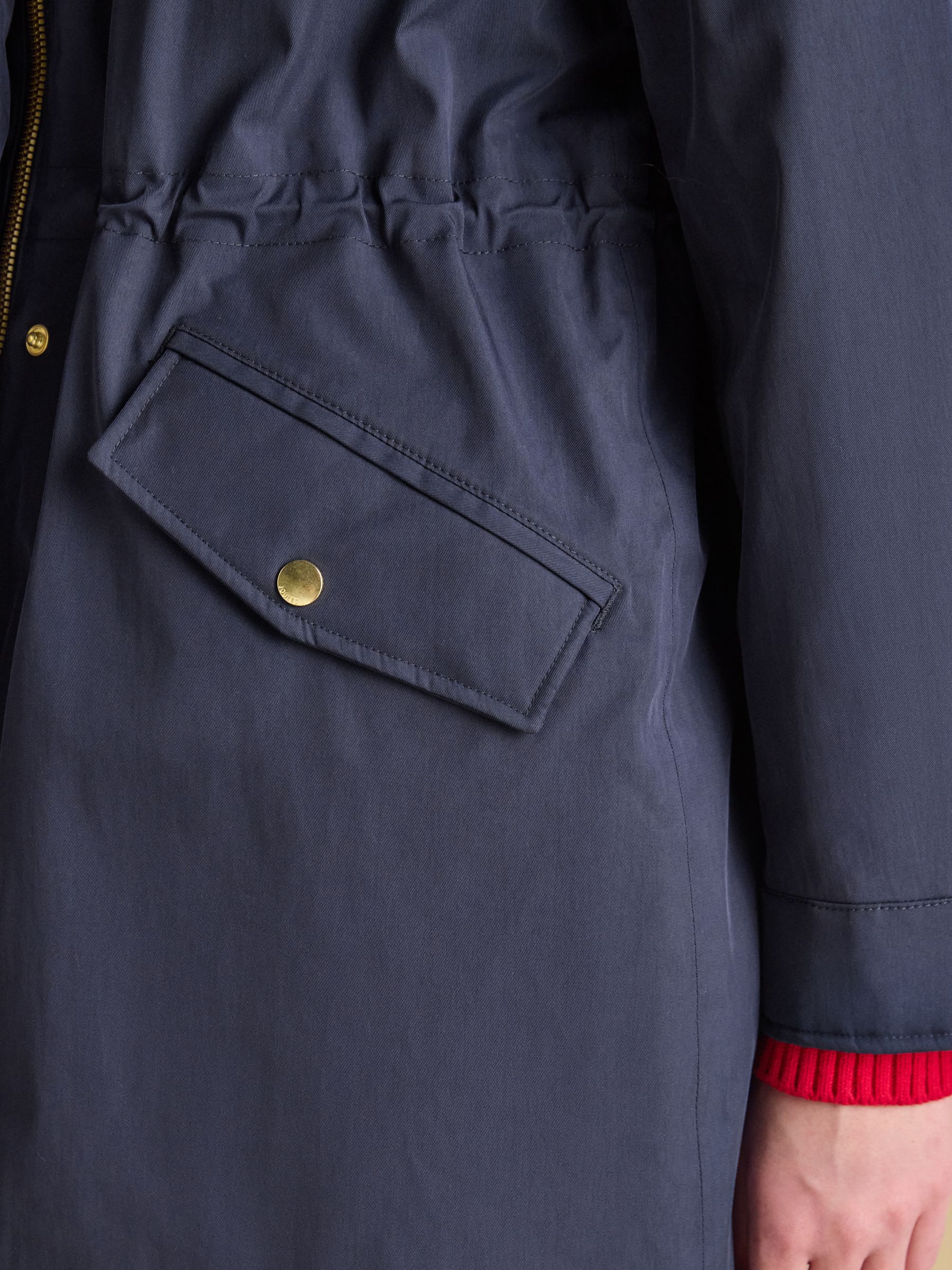 Buy Joules Portwell Cosy Navy Fleece Lined Waterproof Raincoat