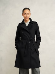 Hobbs Black Petite Skylar Trench Coat - Image 1 of 5