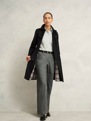 Hobbs Black Petite Skylar Trench Coat - Image 4 of 5