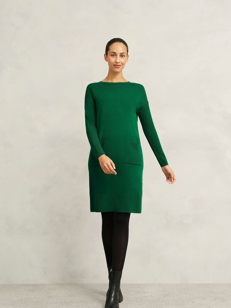 Hobbs Green Devora Knitted Dress - Image 1 of 4