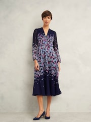Hobbs Blue Petite Aurora Dress - Image 1 of 4