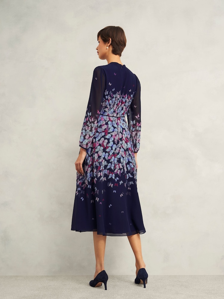 Hobbs Blue Petite Aurora Dress - Image 2 of 4