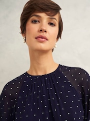 Hobbs Blue Rosie Dress - Image 3 of 4