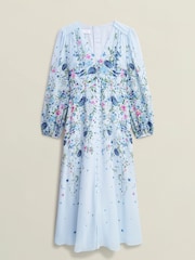 Hobbs Blue Petite Caversham Dress - Image 4 of 4