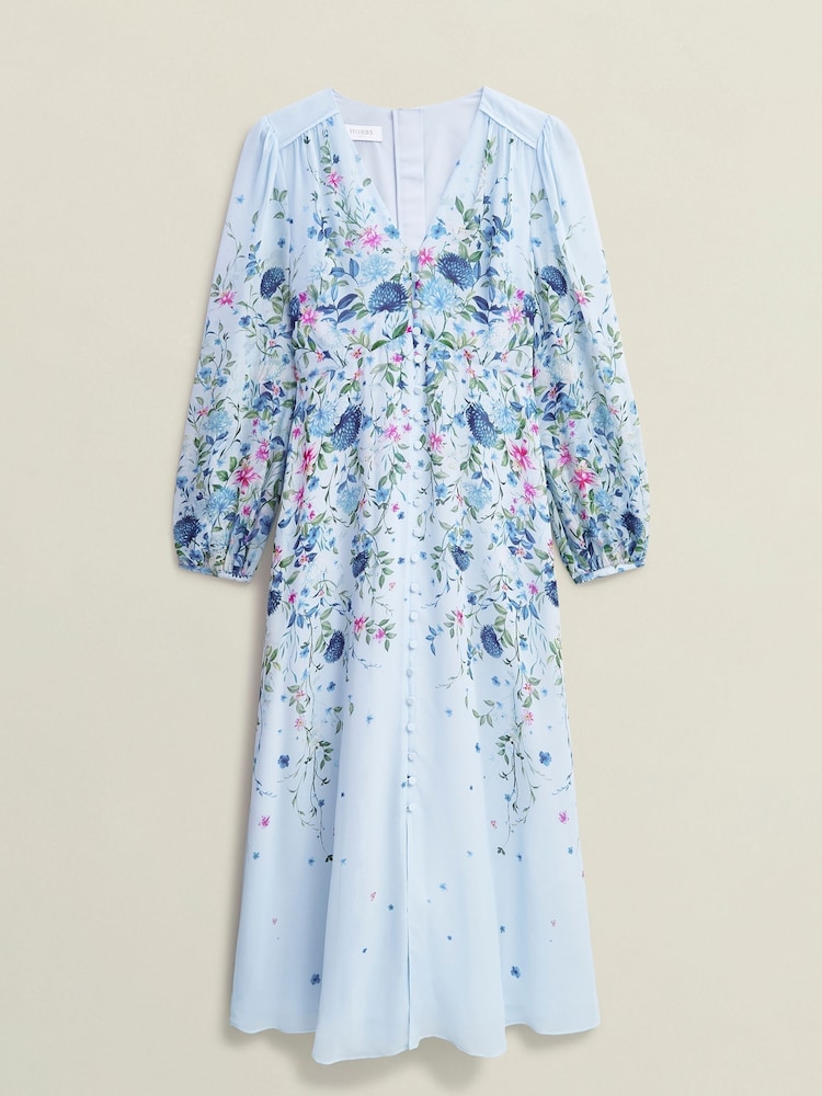 Hobbs Blue Petite Caversham Dress - Image 4 of 4