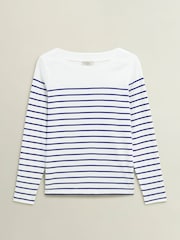 Hobbs Blue Constance 100% Cotton Top - Image 4 of 4