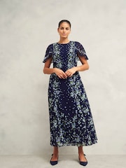 Hobbs Blue Petite Rosella Dress - Image 1 of 4
