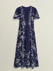 Hobbs Blue Petite Rosella Dress - Image 4 of 4