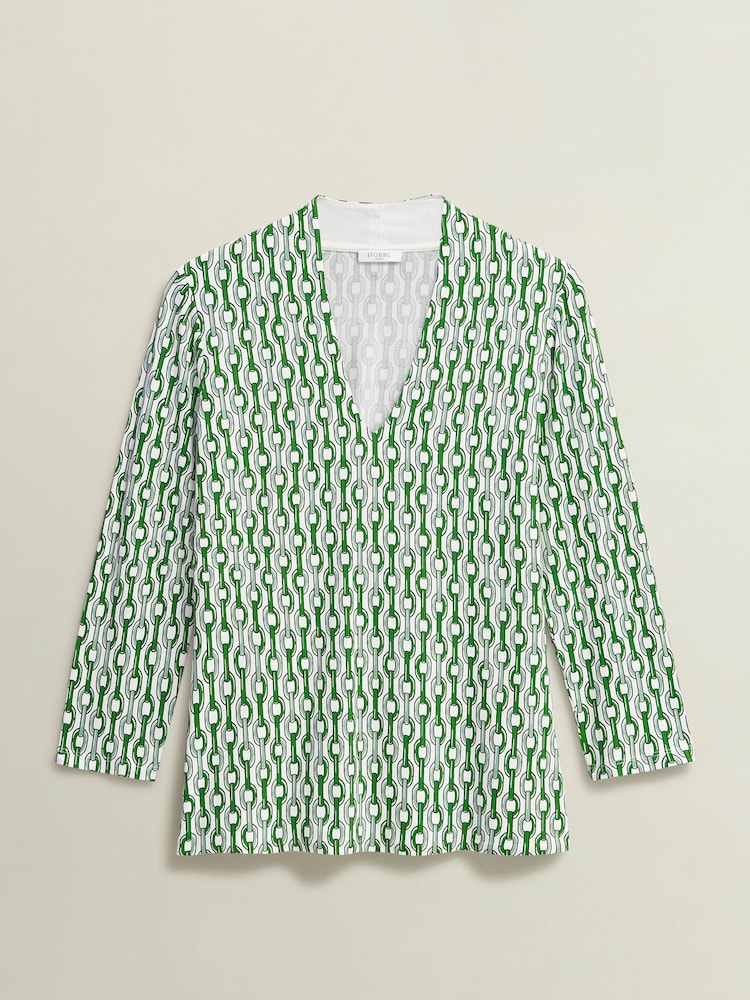 Hobbs Green Aimee Printed Top - Image 4 of 4