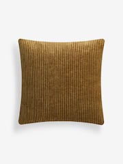 Ochre Yellow 59 x 59cm Corded Chenille Cushion - Image 3 of 5