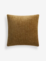 Ochre Yellow 59 x 59cm Corded Chenille Cushion - Image 4 of 5