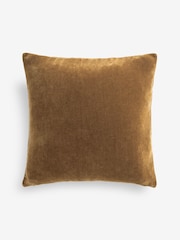 Ochre Yellow Loxley Velvet 50 x 50cm Knife Edge Cushion - Image 3 of 3