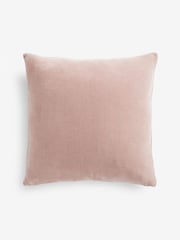 Blush Pink Loxley Velvet 50 x 50cm Knife Edge Cushion - Image 3 of 5