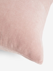 Blush Pink Loxley Velvet 50 x 50cm Knife Edge Cushion - Image 5 of 5