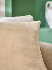 Natural Loxley Velvet 50 x 50cm Knife Edge Cushion - Image 2 of 5