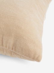 Natural Loxley Velvet 50 x 50cm Knife Edge Cushion - Image 5 of 5