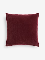Berry Red Loxley Velvet 50 x 50cm Knife Edge Cushion - Image 4 of 5